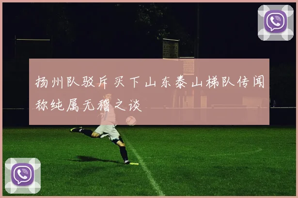 扬州队驳斥买下山东泰山梯队传闻称纯属无稽之谈